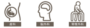 産科・脳外科・脊椎外科